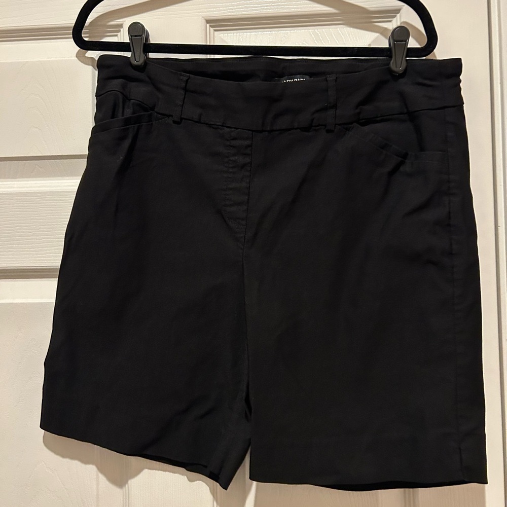 Hilary Radley Black Bermuda Shorts Tailored Cotton Blend